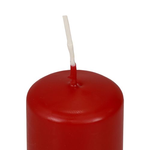 Itens Velas pilares vermelhas velas do advento pequenas vermelhas 60/40mm 24 unidades