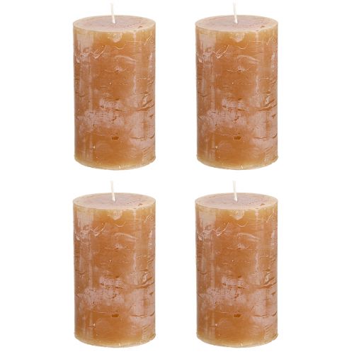 Itens Velas pilar velas caramelo cor sólida 60x100mm 4 un