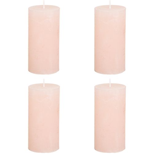 Itens Velas pilares cor sólida rosa claro velas rosa 50×100mm 4 un