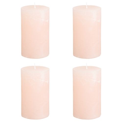 Itens Velas Pilar Velas Sólidas Coloridas Rosa Claro Rosa 60×100mm 4 Pcs
