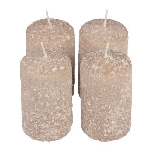 Itens Velas pilares Velas de Natal bege 60×100mm 4 unidades