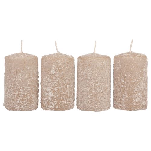 Itens Velas pilares Velas de Natal bege 60×100mm 4 unidades