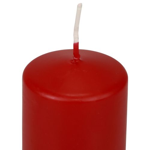Itens Velas de coluna vermelhas Velas de Advento pequenas antigas vermelhas 70/50mm 24 peças