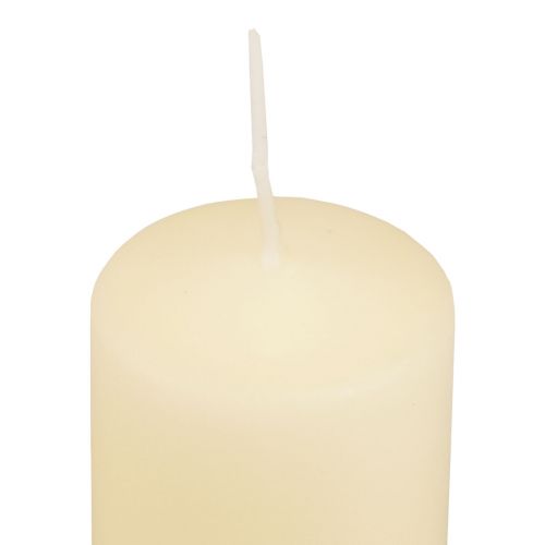 Floristik24 Velas pilar velas de advento creme 120/50mm 24 un