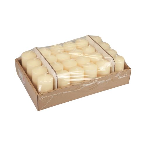 Floristik24 Velas pilar velas de advento creme 120/50mm 24 un