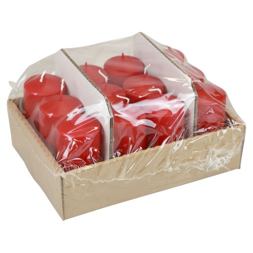 Floristik24 Velas pilares H100 Ø50cm velas vermelhas 12 unidades