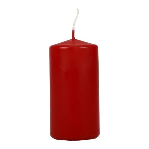 Floristik24 Velas pilares vermelhas velas do advento vermelho velho 100/50mm 24 unidades