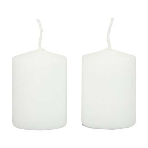 Floristik24 Velas pilares velas brancas H70mm Ø50mm 12 un