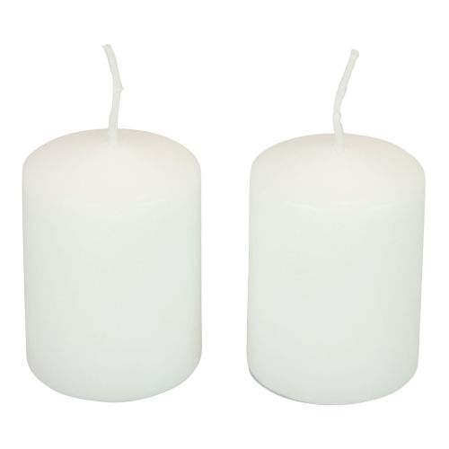 Floristik24 Velas pilares velas brancas H70mm Ø50mm 12 un