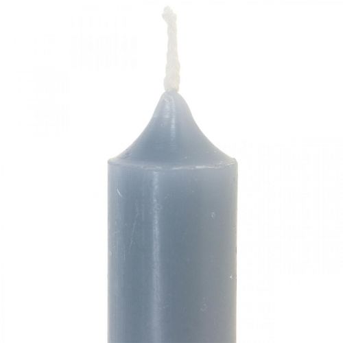 Velas de pilar azul claro, curtas, Ø2,2cm, Alt.11cm, 6 unid.
