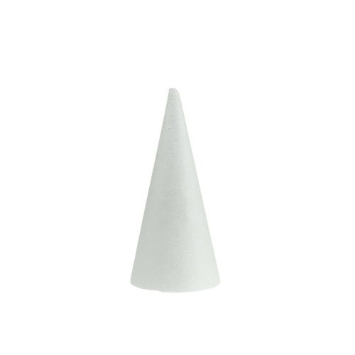 Itens Cone de isopor branco 14cm x 7cm 10uds