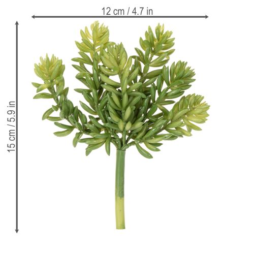Itens Flor suculenta artificial para decoração de baixa manutenção de espaços residenciais e comerciais, 15 cm, 5 peças.