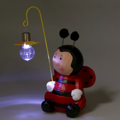 Floristik24 Figura decorativa joaninha com luz H20cm