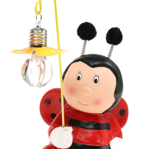 Floristik24 Figura decorativa joaninha com luz H20cm