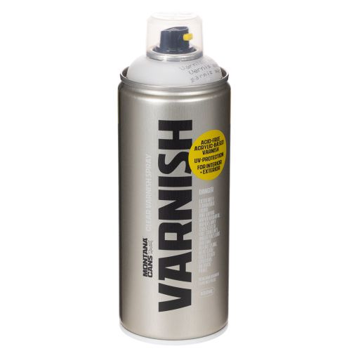Verniz spray fosco transparente, resistente a raios UV, sem ácido, Montana Cans, 400ml
