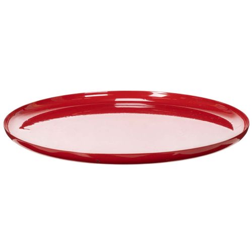 Bandeja decorativa vermelha com design minimalista de 27 cm. comprar | Floristik24.pt