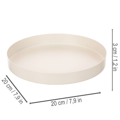 Bandeja decorativa redonda para acessórios domésticos, 20 cm | Floristik24.pt