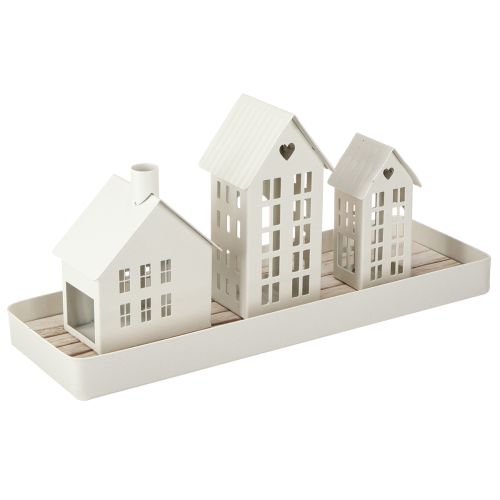 Miniatura elegante de casa de chá para decoração de mesa, 15 cm