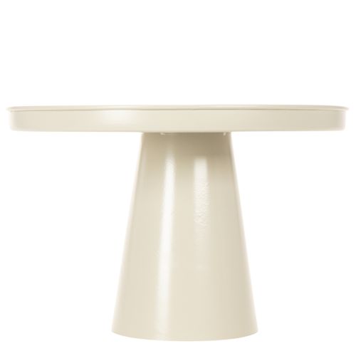 Bandeja decorativa redonda na cor creme, 30 cm, com suporte para decoração de mesa. | Floristik24.pt