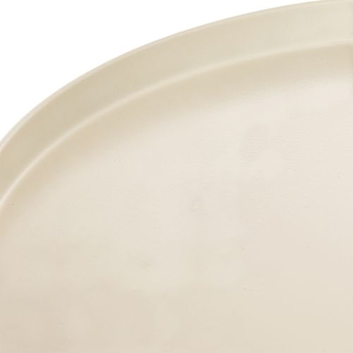 Prato decorativo redondo bege com base de 40 cm de altura. | Floristik24.pt