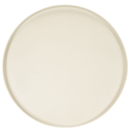 Prato decorativo redondo bege com base de 40 cm de altura. | Floristik24.pt