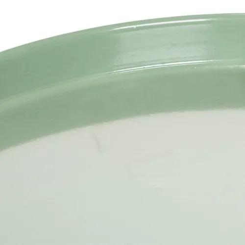 Prato decorativo redondo verde com suporte para arranjo de mesa, 30 cm | Floristik24.pt