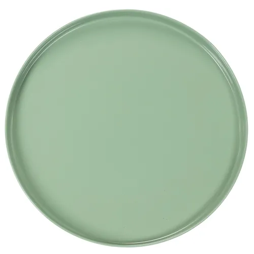 Prato decorativo redondo verde com suporte para arranjo de mesa, 30 cm | Floristik24.pt