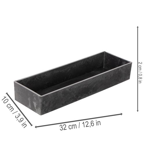 Bandeja retangular com alças, bandeja decorativa para mesa, 32 cm | Floristik24.pt