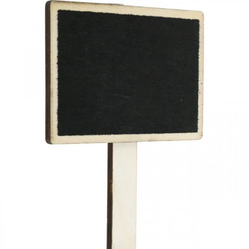 Floristik24 Tábua para colar, tábua de madeira para escrever, sinal de planta, decoração de casamento, início das aulas 10×7cm L22cm 12uds