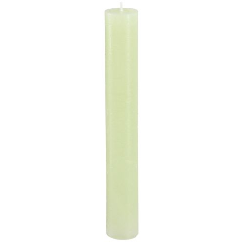 Floristik24 Velas de mesa velas verde lima cor sólida 34x240mm 4 un