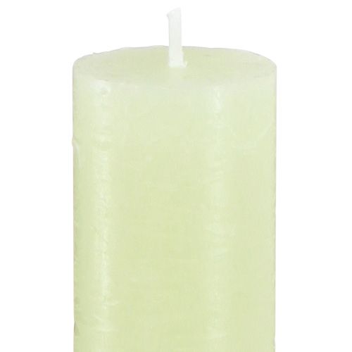 Floristik24 Velas de mesa velas verde lima cor sólida 34x240mm 4 un