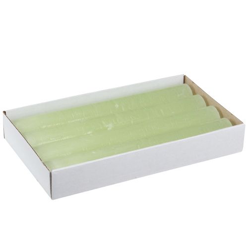 Floristik24 Velas de mesa velas verde lima cor sólida 34x240mm 4 un