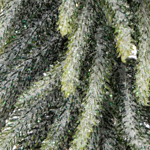 Pinheiro artificial, com efeito de gelo, árvore decorativa sobre base de madeira para decoração de inverno e Natal, 75 cm | Floristik24.pt