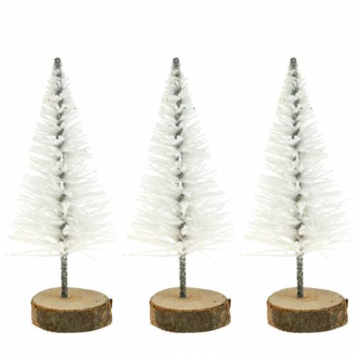 Floristik24 Árvore de Natal decorativa com glitter branco 8cm 24pcs