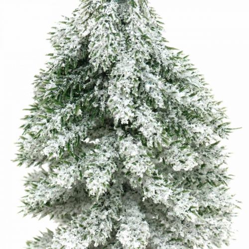 Floristik24 Árvore de Natal decorativa, decoração de inverno, abeto com neve Alt.19cm