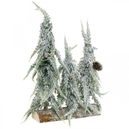 Floristik24 Abetos com neve, decoração do Advento, floresta de inverno L16,5cm A28cm