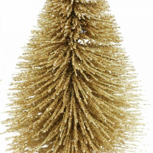 Itens Mini abetos decoração de mesa decoração de natal dourado H7cm 6uds