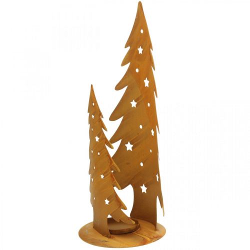 Itens Lanterna para árvores de Natal, decoração metálica em pátina, Natal A46cm L25,5cm