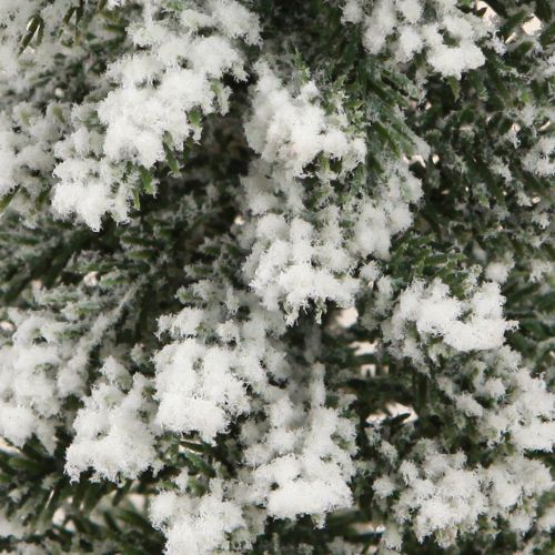 Floristik24 Decoração de árvore de Natal com neve verde branco Ø6cm Alt.30cm 3 unidades