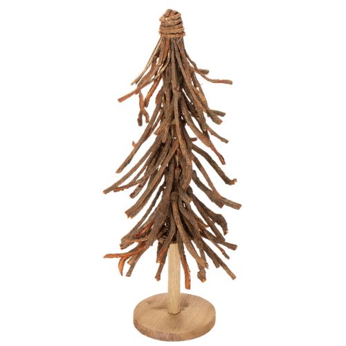 Árvore de Natal feita de ramos de salgueiro sobre uma base de madeira, 48 cm comprar | Floristik24.pt