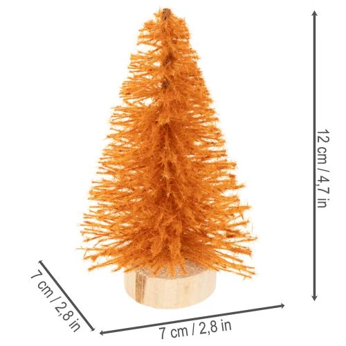 Árvore de Natal artificial em miniatura para decoração de mesa, 12 cm, 6 peças | Floristik24.pt