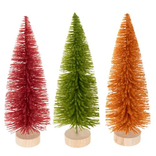 Árvore de Natal artificial, árvore decorativa para decoração de mesa, 31 cm, 3 peças