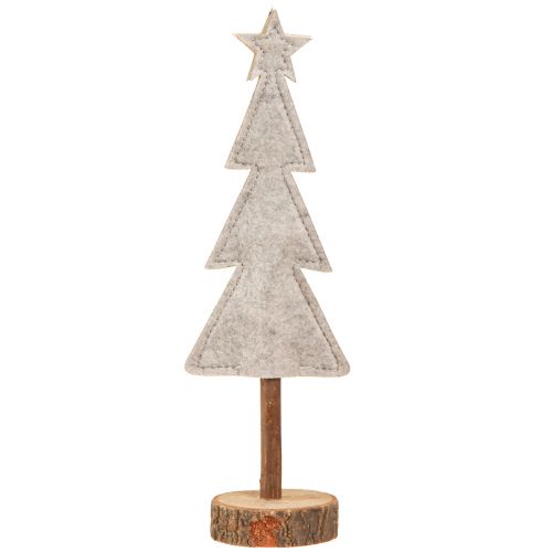 Itens Árvore de natal feita de feltro com corações cinza vermelho 28 cm 4 unidades