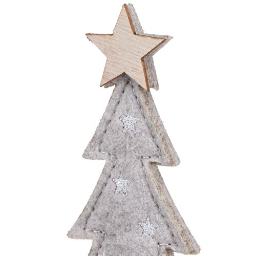 Itens Árvore de Natal feita de feltro com estrela creme bege 18 cm 4 unidades
