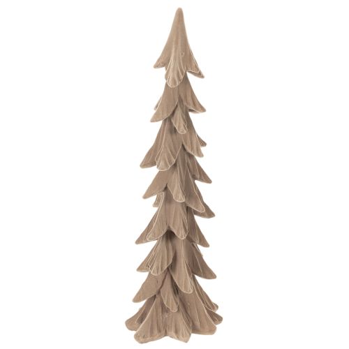 Pequena árvore de Natal decorativa flocada, para decoração de mesa, 44 cm