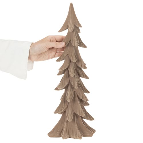 Pequena árvore de Natal decorativa flocada, para decoração de mesa, 44 cm | Floristik24.pt