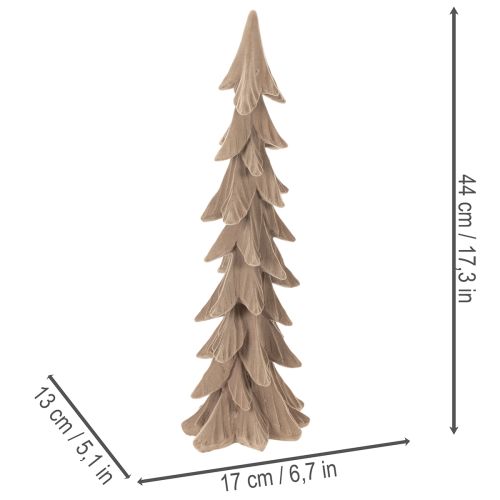 Pequena árvore de Natal decorativa flocada, para decoração de mesa, 44 cm | Floristik24.pt