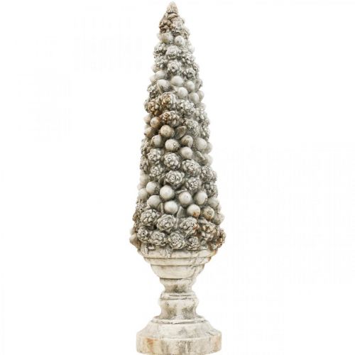 Floristik24 Abeto com base Chic Antique deco tree cinza Alt.60cm