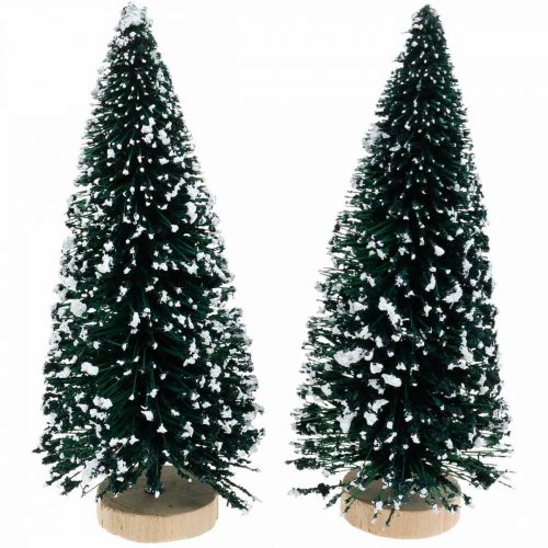 Itens Abeto decorativo nevado, decoração de Natal, Advento A13cm Ø5,5cm 2uds