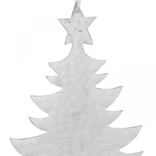 Itens Pingente de árvore de Natal, decoração de Advento, decoração de metal para Natal, prata 20,5×15,5cm